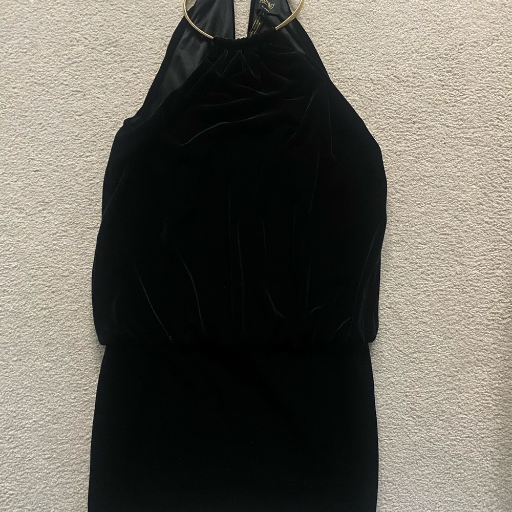 Laundry By Shelli Segal Black Sleeveless Halter Mini Dress
